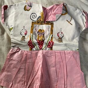 Clothespin holder Pink and White Graphic Top